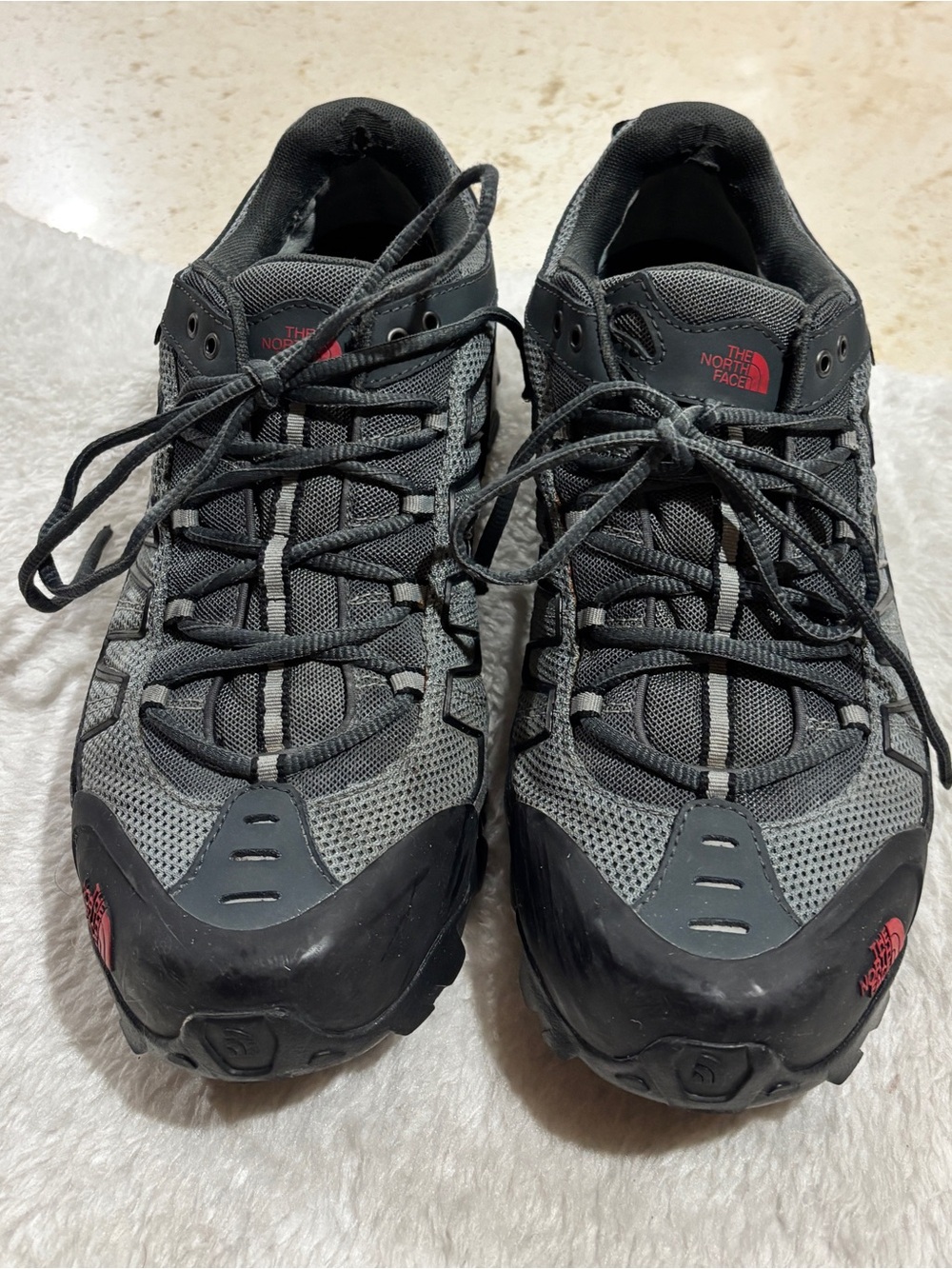 The North Face Gray and Black Men's Gore-Tex Hiking Shoes
